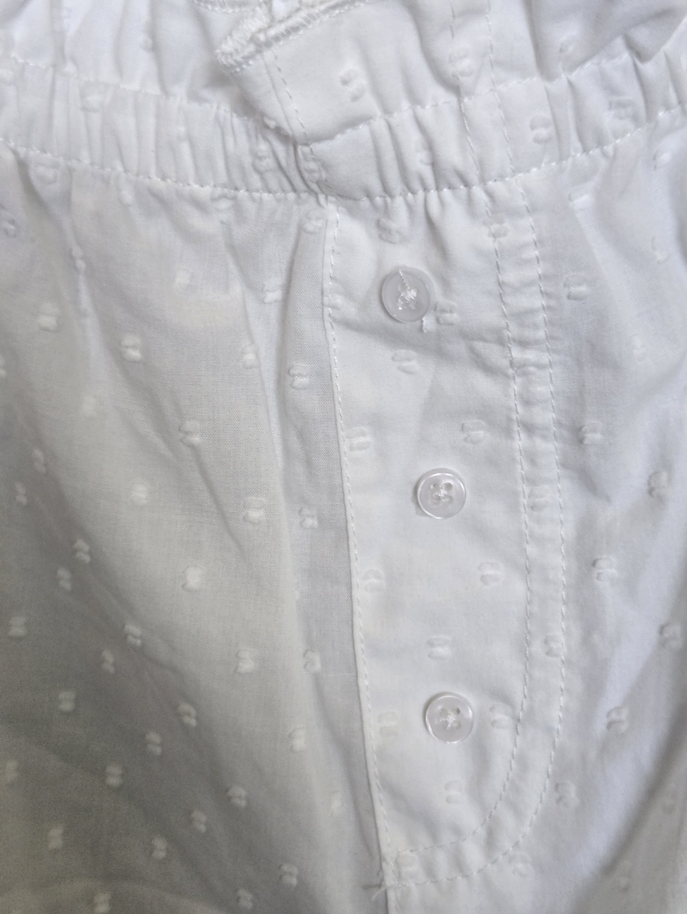 Colsie, NWT, White Swiss Dot Casual Pants, Sz. L - Picture 5 of 8
